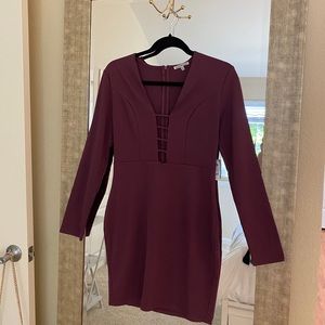 Charlotte Russe Purple / Merlot Bodycon Dress